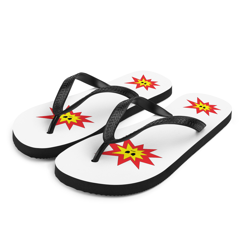 Angry Explosion Flip Flops