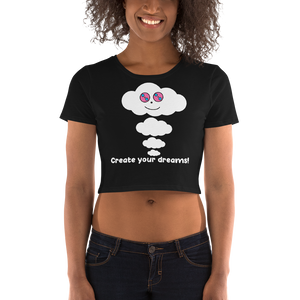 Dream Cloud Mantra Dark Women’s Crop Top T-Shirts