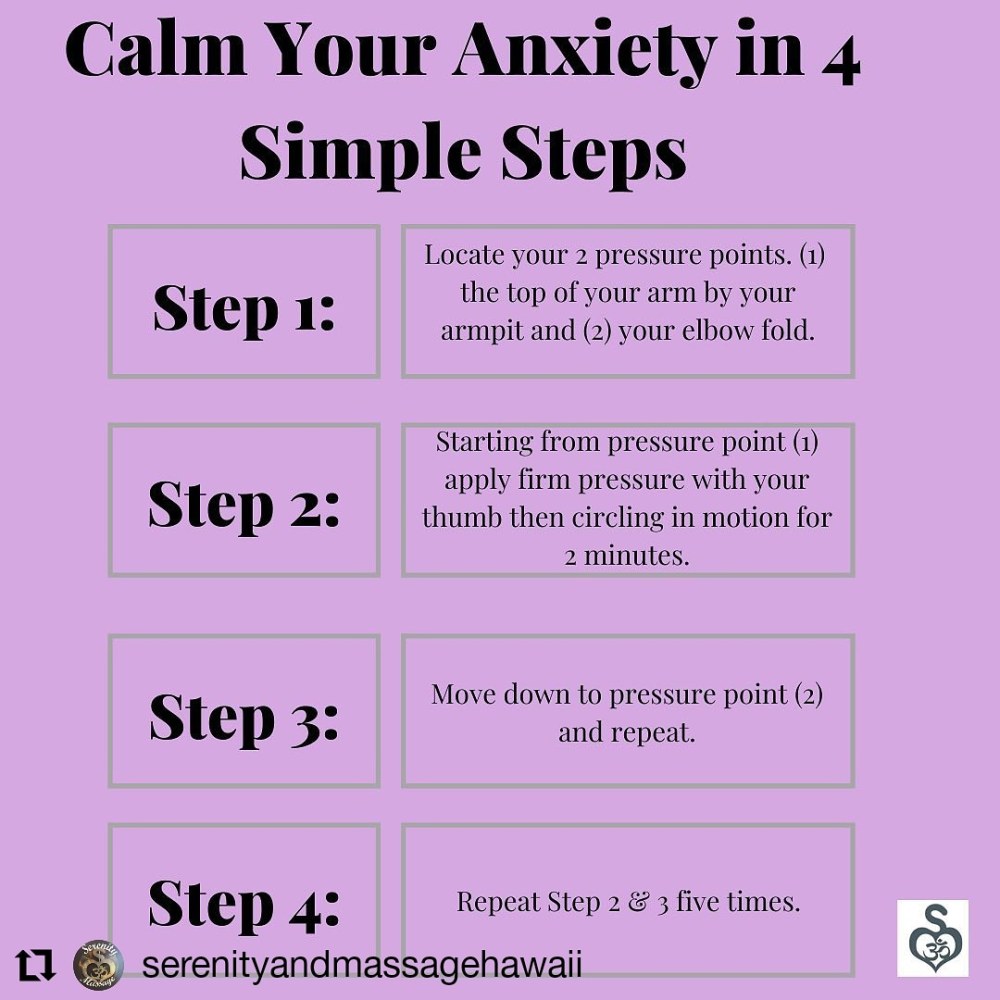 Here's a massage technique by Serenity and Massage to help you reduce your anxiety and stress!