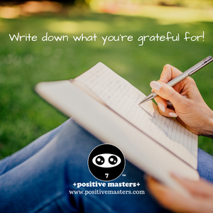 This is a clip of Episode 1 of the Positive Masters Show Podcast - 3 Daily Gratitude Practices to Boost Your Happiness. I talk about the benefit of writing down what you're grateful for.