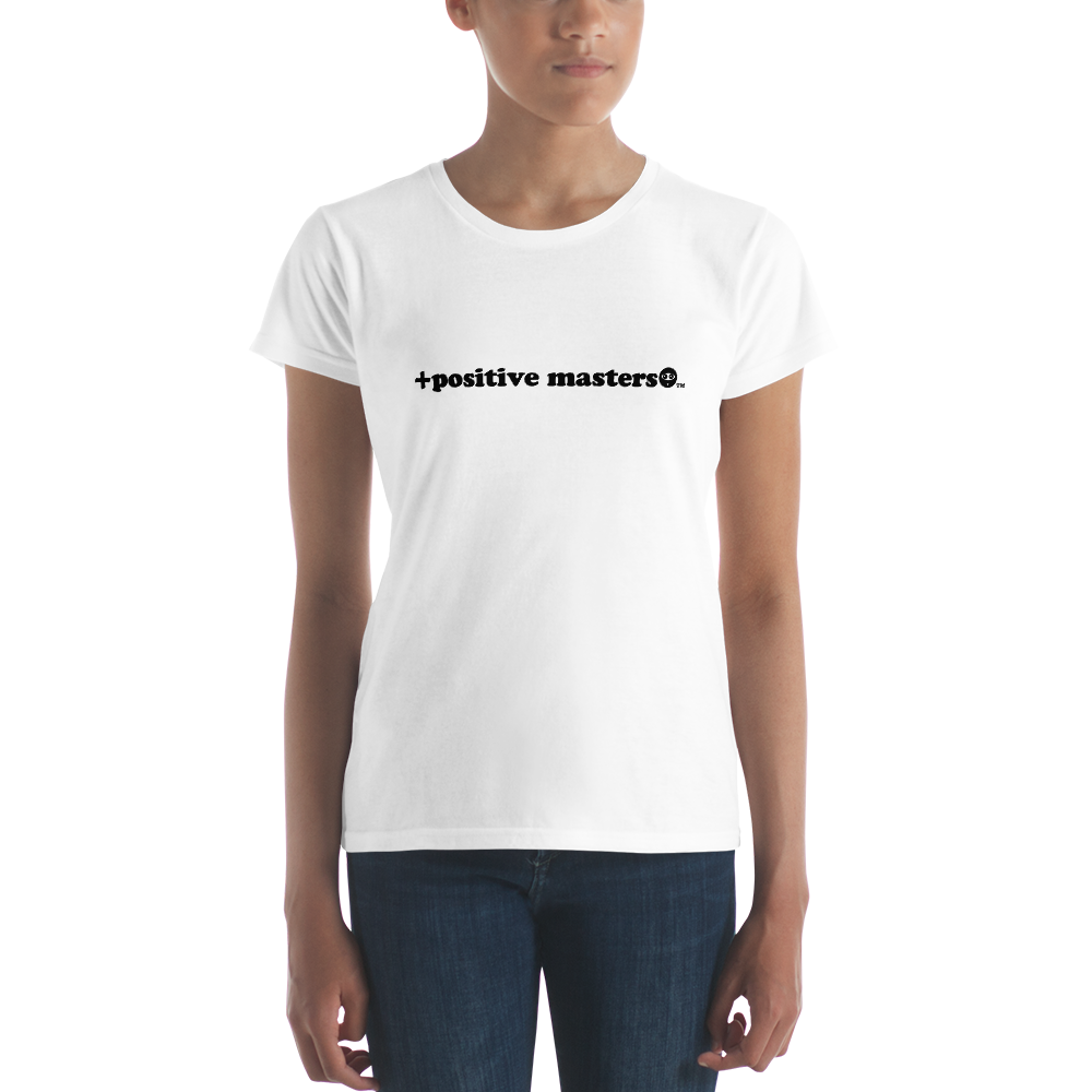 Positive Masters 2nd Logo Women's Fit Short Sleeve T-Shirt - +positive masters+, shirts and clothing to crush anxiety and depression