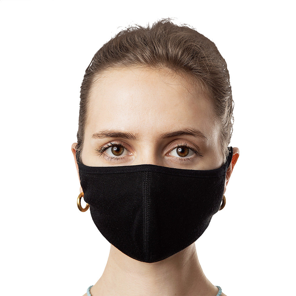 Solid Black Unisex Face Masks (3-Pack)