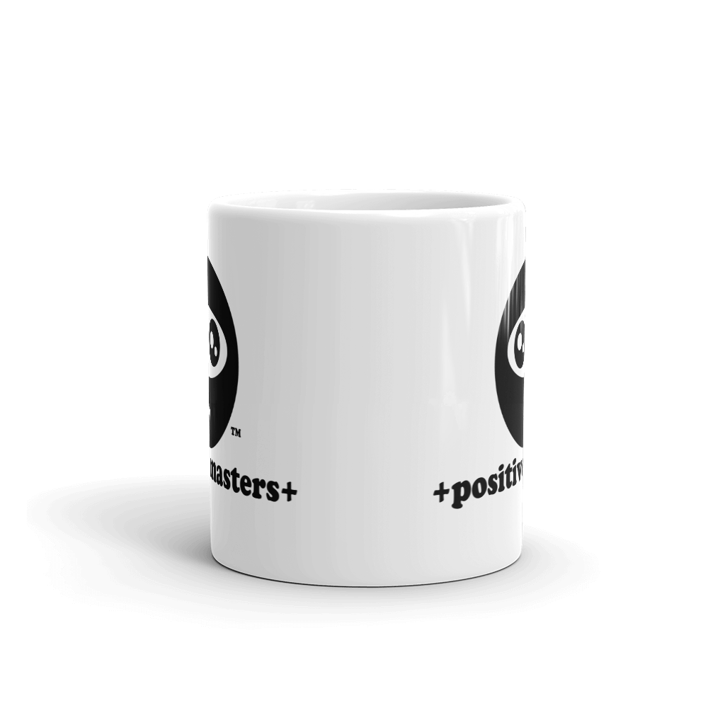 Positive Masters Logo Mugs - +positive masters+, shirts and clothing to crush anxiety and depression
