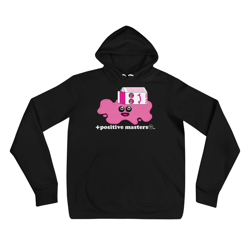 Spilled Pink Milk Logo Dark Unisex Hoodies