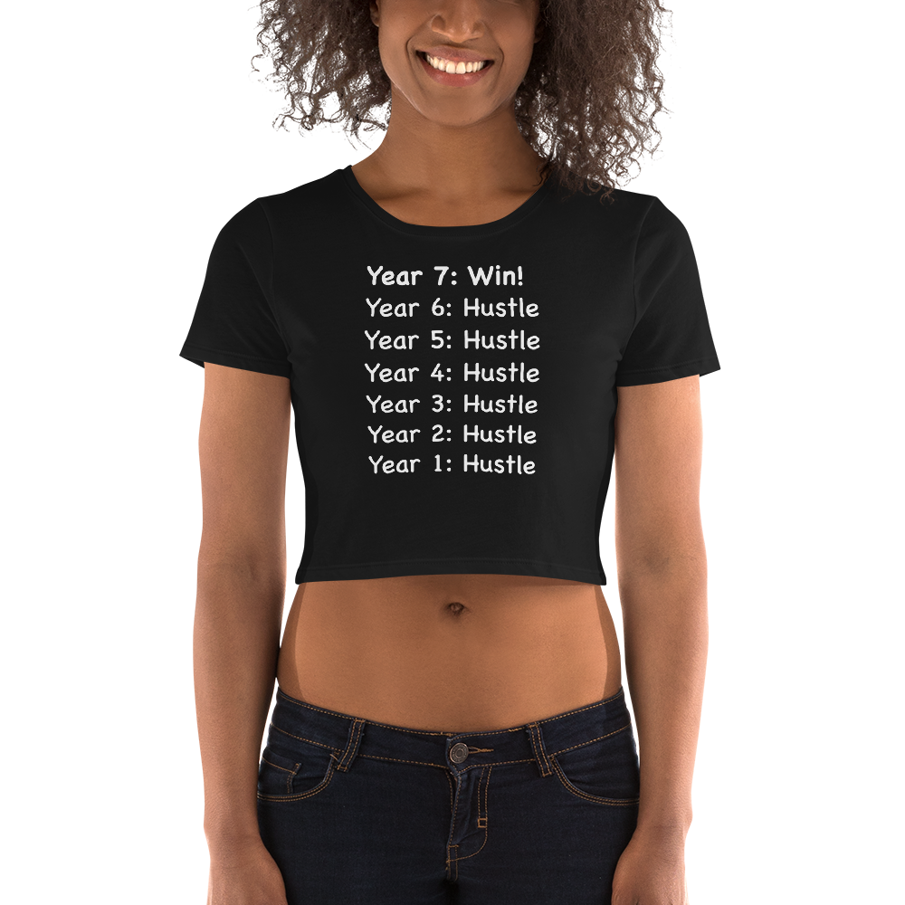 Consistency & Patience Mantra Dark Women's Crop Top T-Shirts