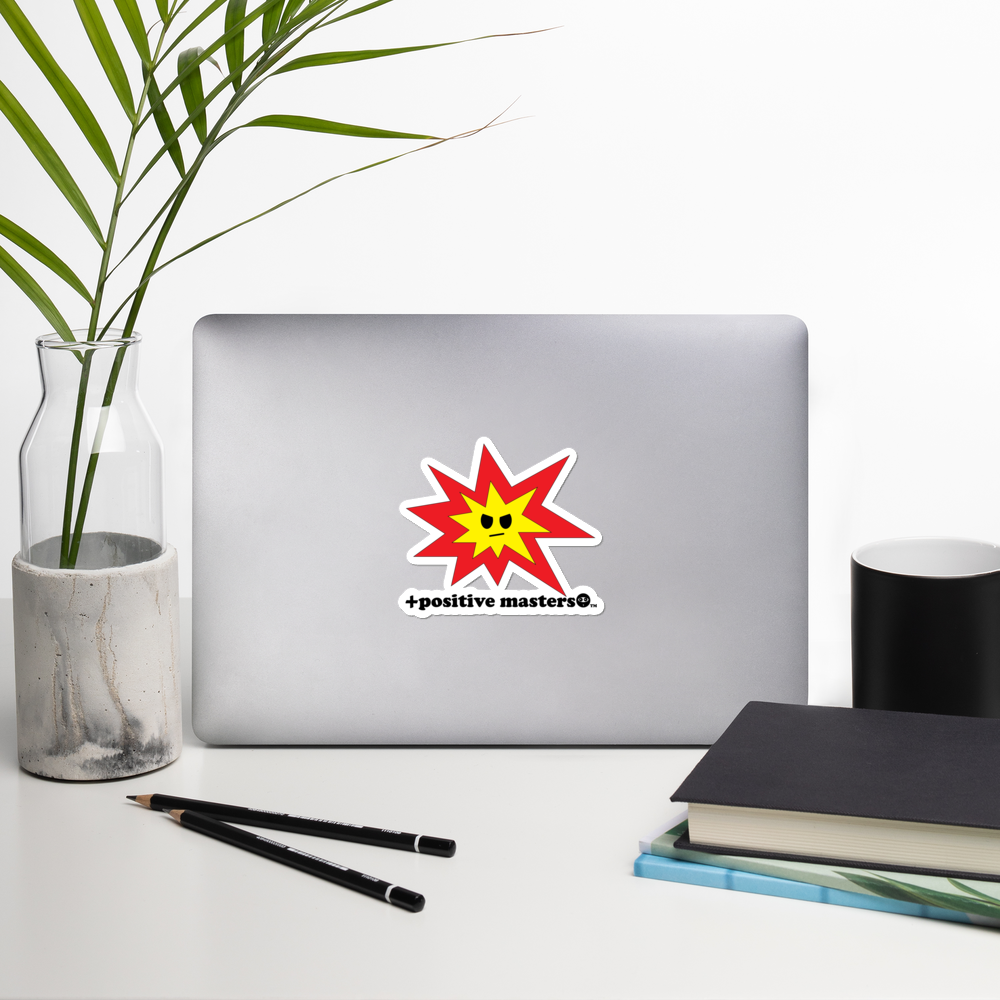 Angry Explosion Logo Stickers