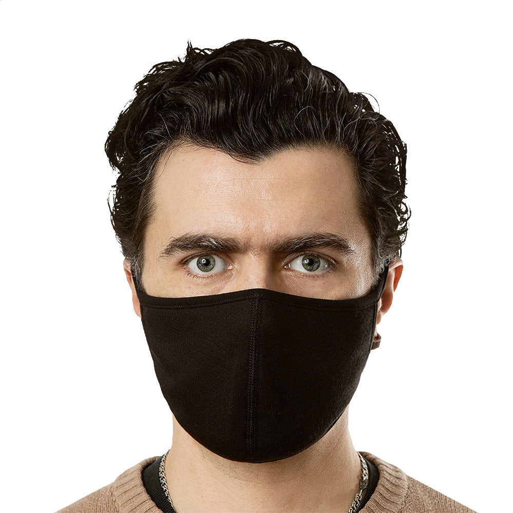Solid Black Unisex Face Masks (3-Pack)