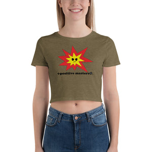 Angry Explosion Women’s Crop Tee - +positive masters+, shirts and clothing to crush anxiety and depression