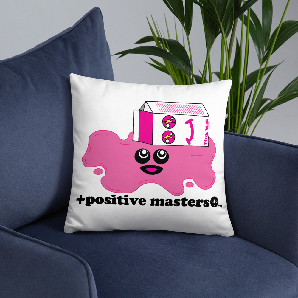 Spilled Pink Milk Logo Pillows