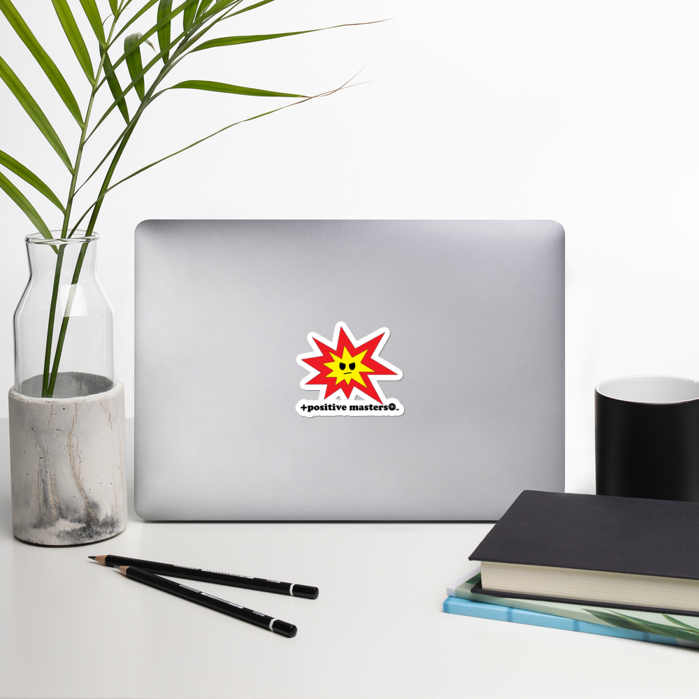 Angry Explosion Logo Stickers